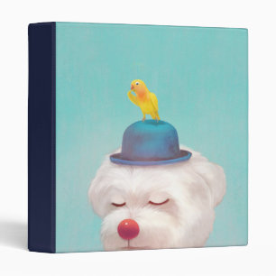 Meditative Clown Dog Portrait Binder