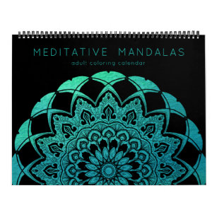 Meditative Mandalas Adult Colouring Book Pages Calendar