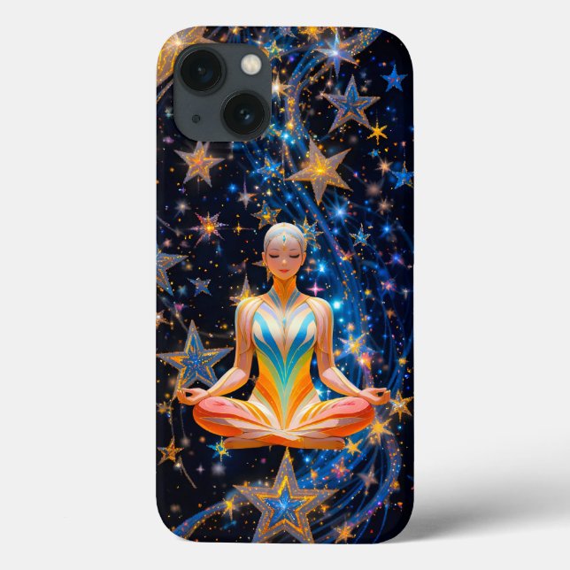 Meditative Woman – Mystical Galaxy design Case-Mate iPhone Case (Back)