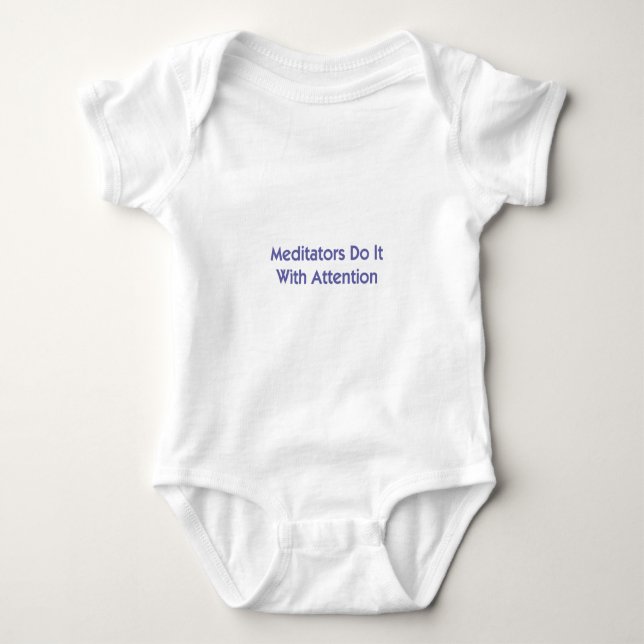 Meditators Do It With Attention Baby Bodysuit (Front)