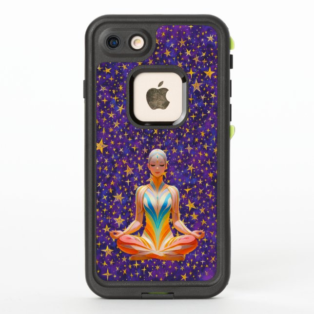Méditer femme & star motif iPhone 8/7 Coques (Dos)
