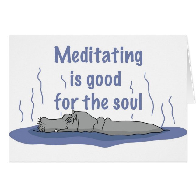 Méditer l'hippopotame (Devant horizontal)