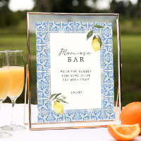 Mediterranean Amalfi Capri Baby Shower Mimosa Bar
