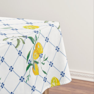 Mediterranean,Amalfi style,simple squares        Tablecloth