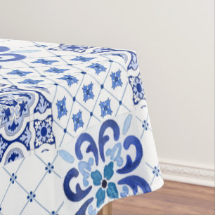 Mediterranean,Amalfi style,simple squares       Tablecloth
