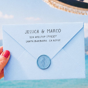 Mediterranean Ampersand Return Address Rubber Stamp