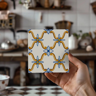 Mediterranean Azulejo Home Decor Gift Tile