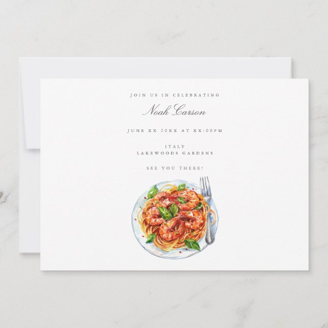 Mediterranean Bachelor Party Invitation Card (Back)