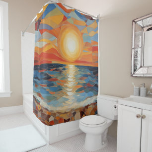 Mediterranean Beach Sunrise Modern Art