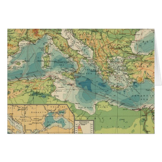Mediterranean, Black Sea cables, wireless stations (Front Horizontal)