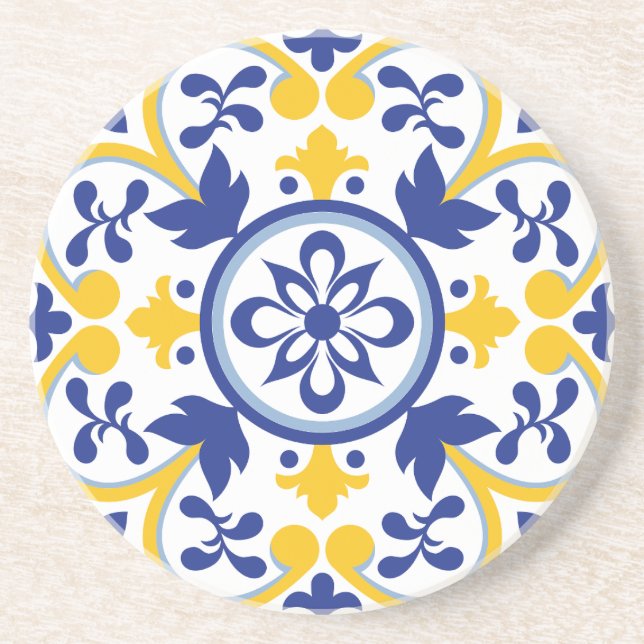 Mediterranean Bloom Coaster (Front)