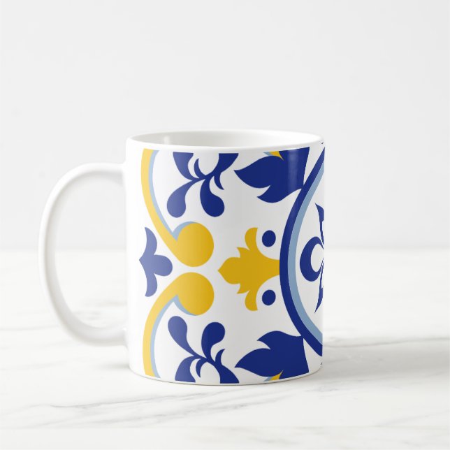 Mediterranean Bloom Coffee Mug (Left)