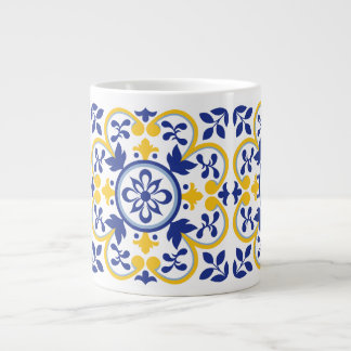 Mediterranean Bloom Large Coffee Mug
