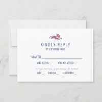 Mediterranean Blue Greek Key Wedding Response RSVP