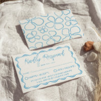 Mediterranean Blue Hand Drawn Modern Italy Wedding