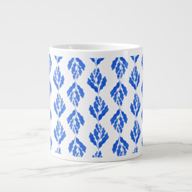 Mediterranean Blue Large Coffee Mug (Front)