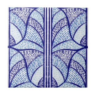 Mediterranean Blue Mosaic Pattern  Tile