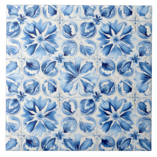 Mediterranean Blue Ornate Tile