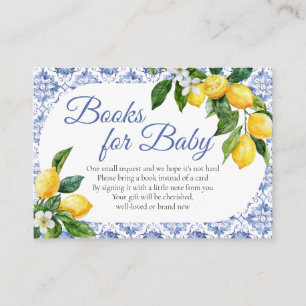 Mediterranean Blue Tile Lemon Books for Baby  Enclosure Card