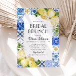 Mediterranean Blue Tile Lemons Bridal Bunch Invite<br><div class="desc">Mediterranean Blue Tile Lemons Bridal Bunch Invite,  Mediterranean Italy Positano Lemon Bridal Shower Invitation</div>