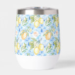 Mediterranean Blue Tile Yellow Lemon Watercolor<br><div class="desc">Mediterranean lemon floral design in a blue yellow white palette with tile-inspired details. Blending French and Italian charm,  it brings a fresh,  calming style to your yoga practice at home,  studio,  or on the go.</div>
