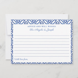 Mediterranean Blue Tiles Advice Well Wishes Card