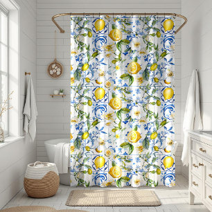 Mediterranean Blue Tiles and Lemon