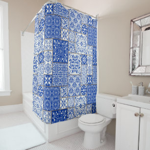 Mediterranean Blue & White Azulejo Majolica Tiles