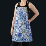 Mediterranean Blue, White & Yellow Watercolor Apron<br><div class="desc">Introducing the Mediterranean Blue, White & Yellow Watercolor Apron! This stunning apron is sure to bring an aura of sophistication to your kitchen. Keep yourself tidy and stylish while cooking or baking with this medium size apron, designed straight from Italy’s Amalfi Coast. The vibrant blue, yellow, and white watercolor pattern...</div>