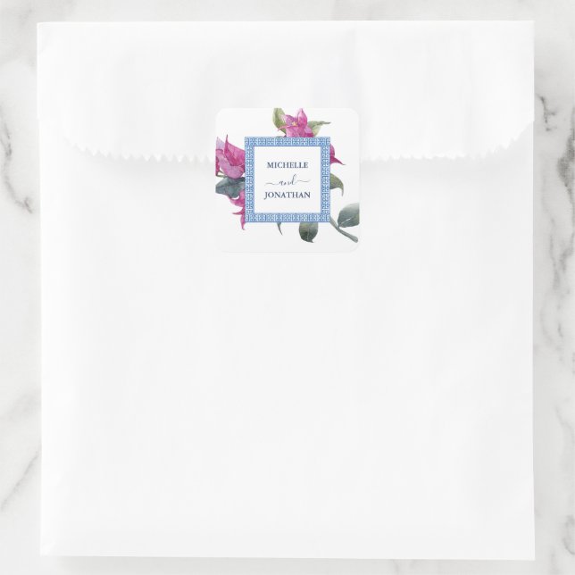 Mediterranean Bougainvillea Wedding Envelope Seals (Bag)
