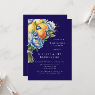 Mediterranean Citrus Bouquet Bridesmaids Luncheon Invitation