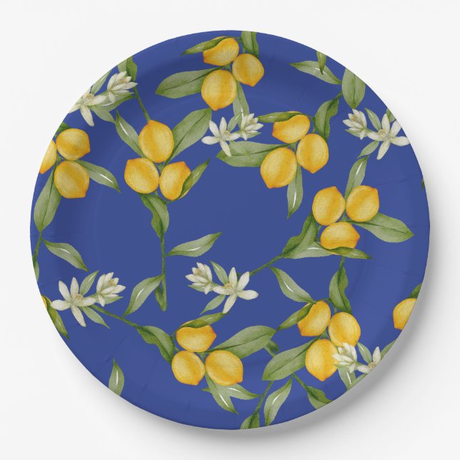 Mediterranean Citrus Garden Plate (Front)