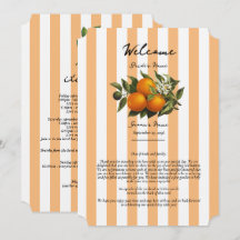 Mediterranean Citrus Orange Wedding Itinerary