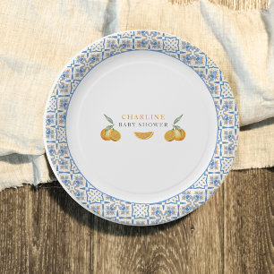 Mediterranean Citrus Paper Plate