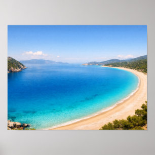Mediterranean Coast Ocean Bay Poster
