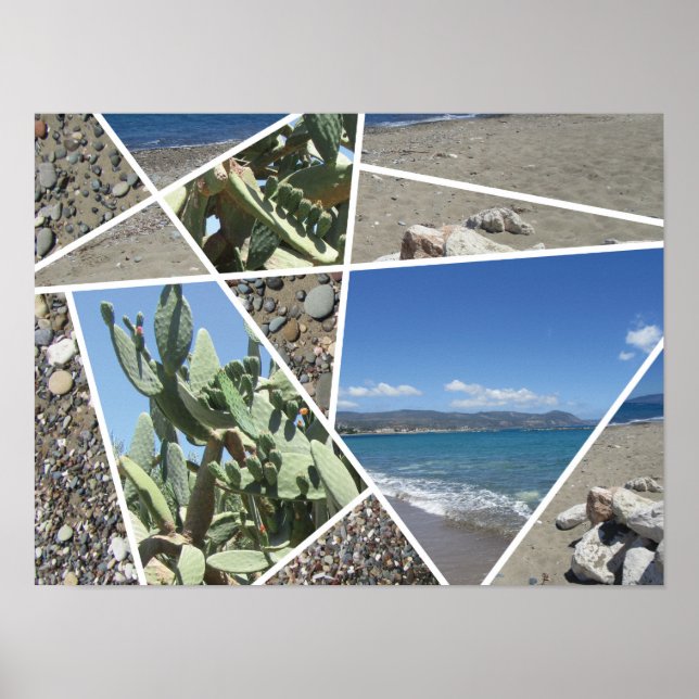 Mediterranean Collage Design Poster (Front)