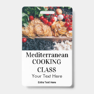 Mediterranean Cooking Class Lessons Photo & Logo  Badge