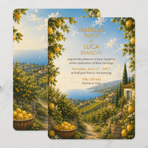 Mediterranean Escape wedding Riviera Harbour Invitation
