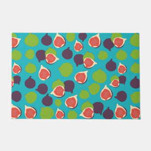 Mediterranean Fig Summer Fruit Pattern  Doormat