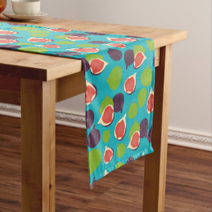Mediterranean Fig Summer Fruit Pattern   Long Table Runner