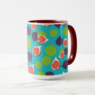 Mediterranean Fig Summer Fruit Pattern Mug