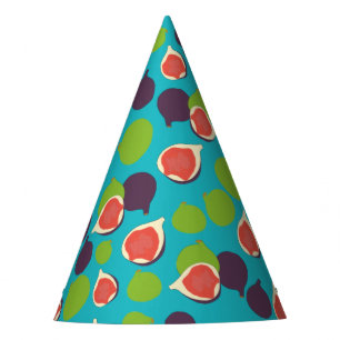 Mediterranean Fig Summer Fruit Pattern   Party Hat