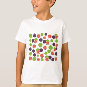 Mediterranean Fig Summer Fruit Pattern T-Shirt