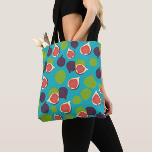 Mediterranean Fig Summer Fruit Pattern   Tote Bag