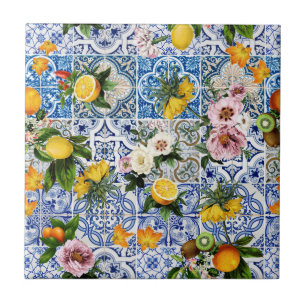 Mediterranean Floral Tile