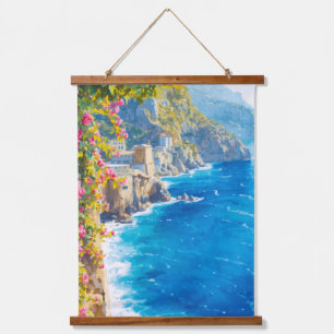 Mediterranean Flowers Hanging Tapestry