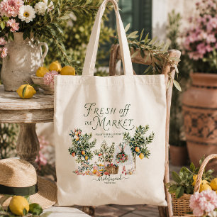 Mediterranean Fresh Off the Market Bridal Shower Tote Bag