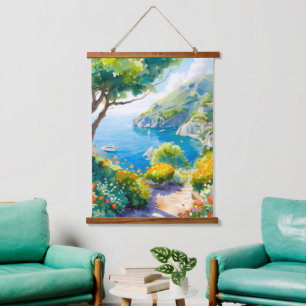 Mediterranean Garden Hanging Tapestry