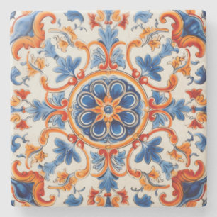 Mediterranean Garden Stone Coaster