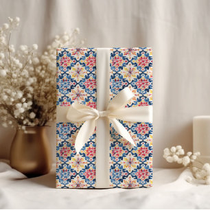 Mediterranean Greek Tile Wrapping Paper